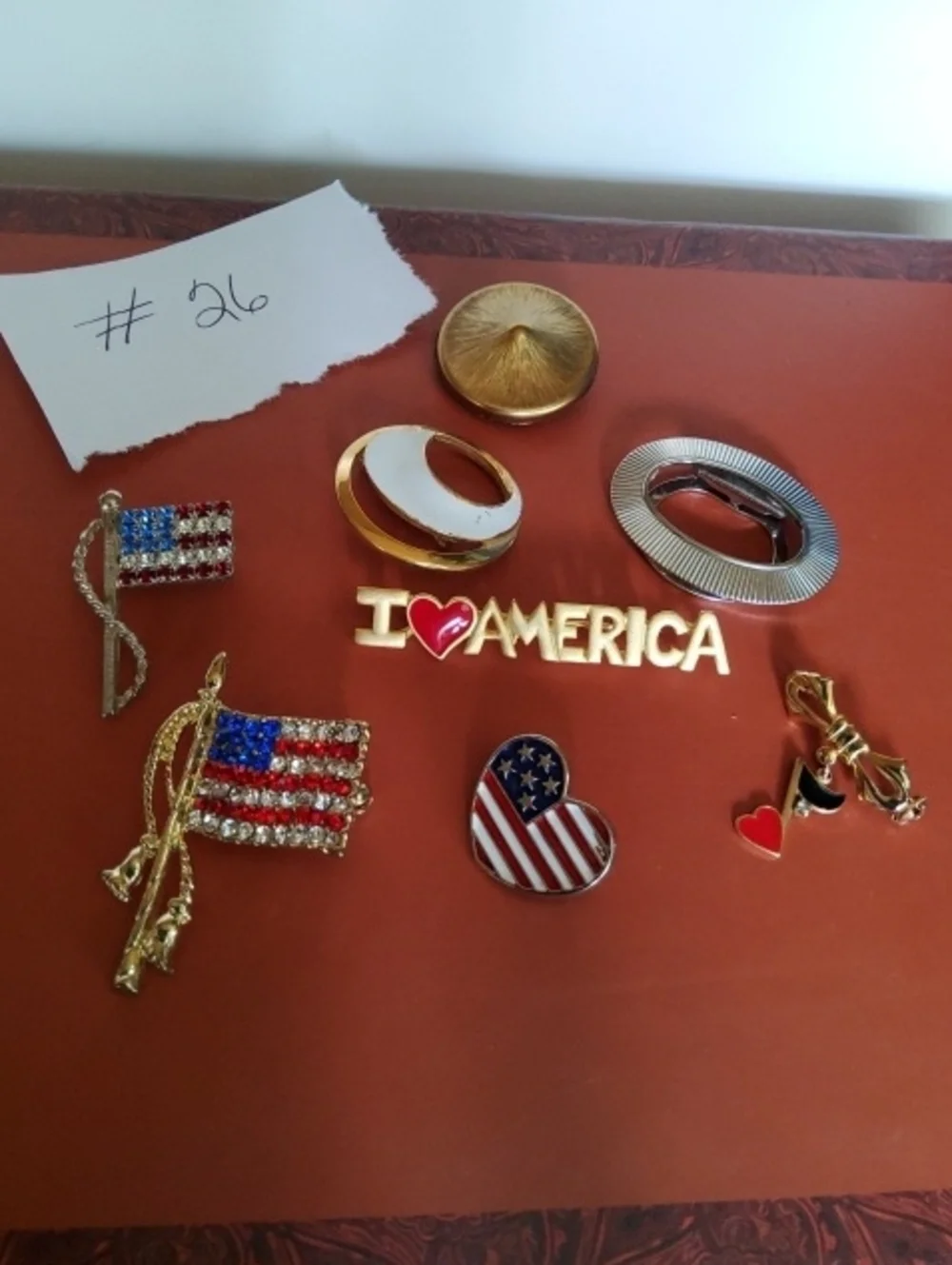 Americana Brooch Bundle 8 Pieces,